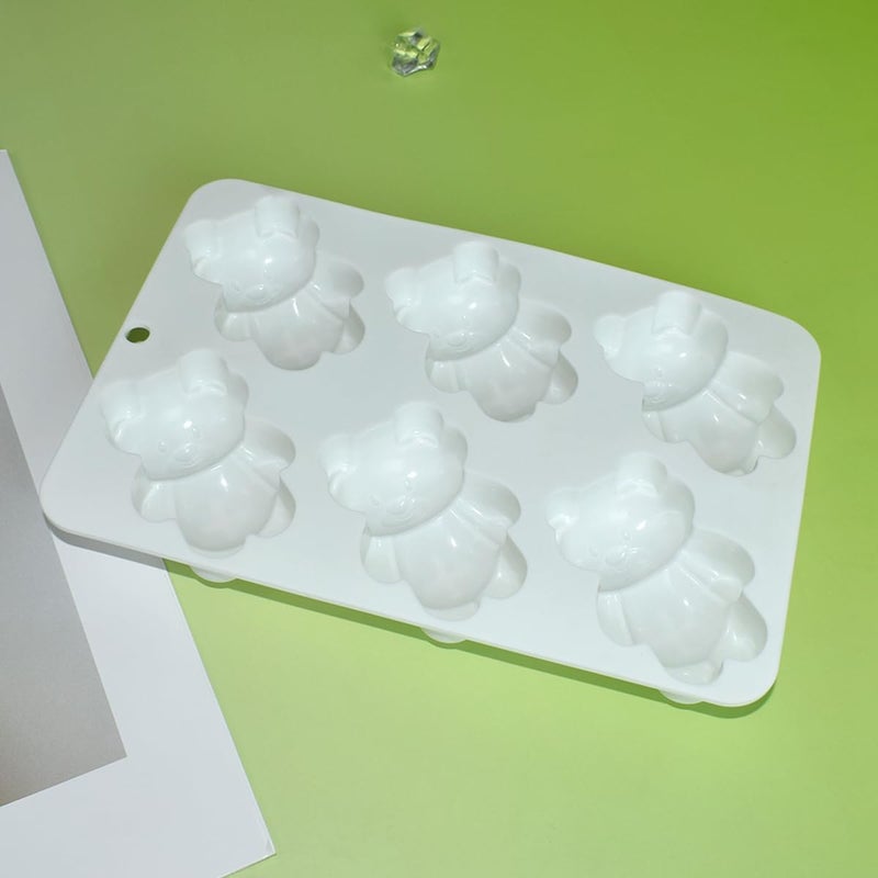 mostsom 3D Bear Shape Silicone Molds for Baking Mousse Cake, Fondant Mold, French Dessert, Pastry Chocolate Mould, Soap, and Ice Cream, Baking Mold for Cakes (B_ Bear) - Image 4