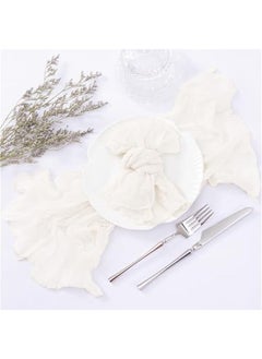 Ivory White Cheesecloth Napkins   Spring Napkins Set of 50 Boho Washable Dinner Table Napkins for Wedding Party Baby Shower Birthday Party Decor - pzsku/Z6ED17F34B32B79894C32Z/45/_/1740503755/aa619140-a60f-4c0c-9307-57c5b54ccc54