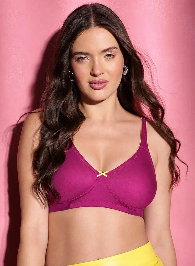 Clovia Non-Padded Wirefree Demi Cup Bra - Cotton