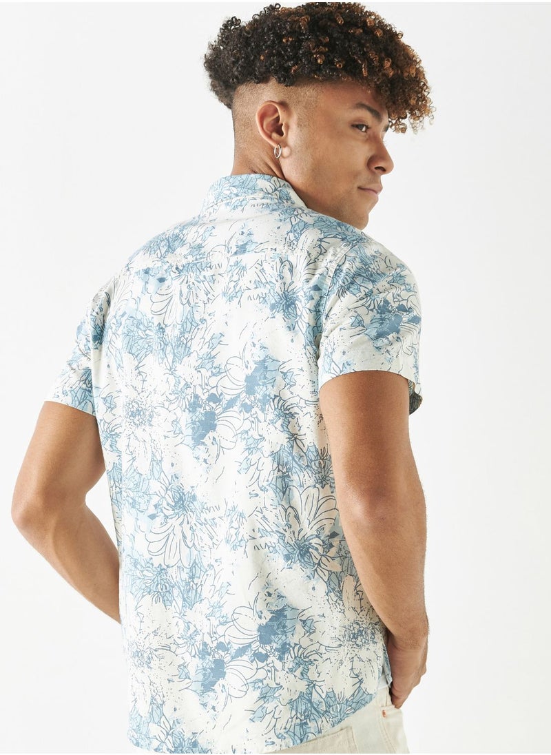 Lee Cooper - Floral Print  Relaxed
  Fit Shirt - Image 1