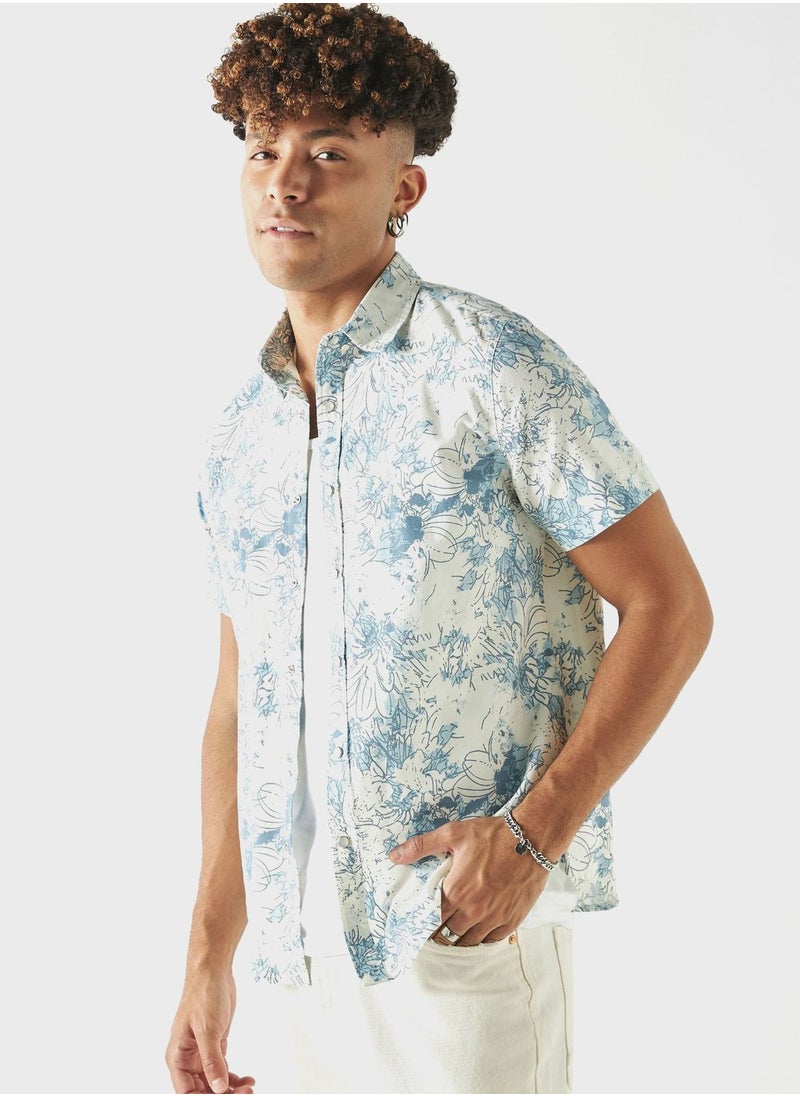 Lee Cooper - Floral Print  Relaxed
  Fit Shirt - Image 1