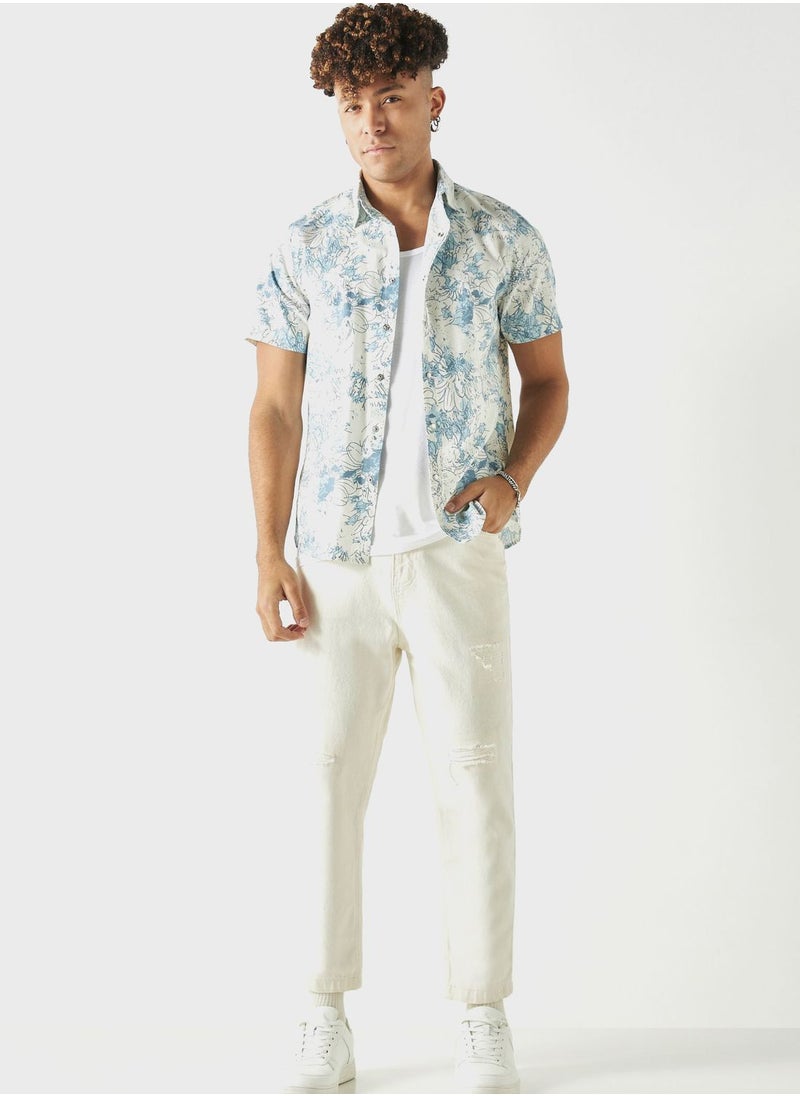 Lee Cooper - Floral Print  Relaxed
  Fit Shirt - Image 1