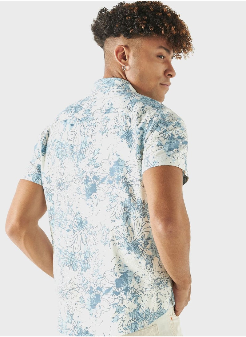 Lee Cooper - Floral Print  Relaxed
  Fit Shirt - Image 1