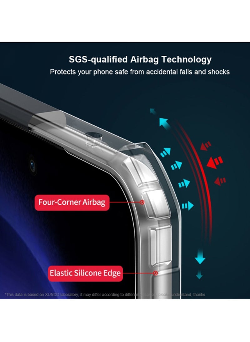 for Honor X9c Smart 5G Case, Ultra Thin Lightweight, Soft TPU Bumper, Acrylic Clear Back Cover Honor X9c Smart 5G, Black - Image 2