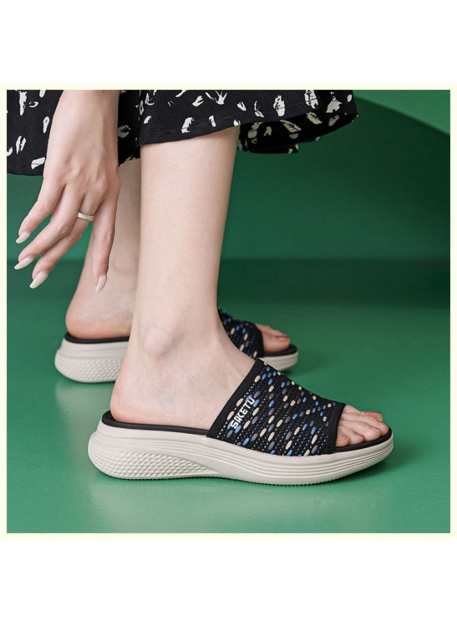 NIBEMINENT Thick Bottom Lightweight Anti-slip Comfortable Casual  Sports Slippers Women's Slip-On Shoes  - Image 3