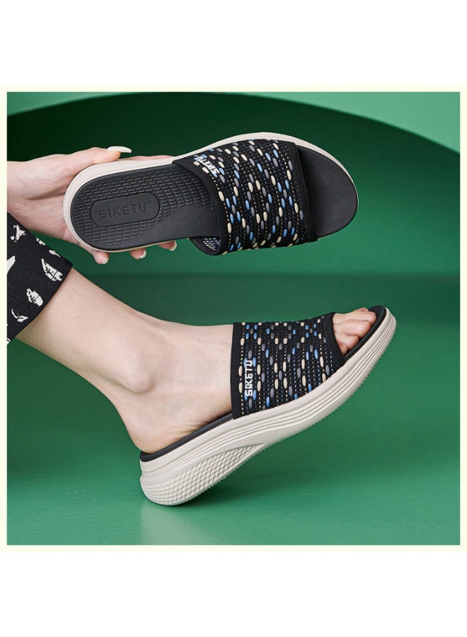 NIBEMINENT Thick Bottom Lightweight Anti-slip Comfortable Casual  Sports Slippers Women's Slip-On Shoes  - Image 2