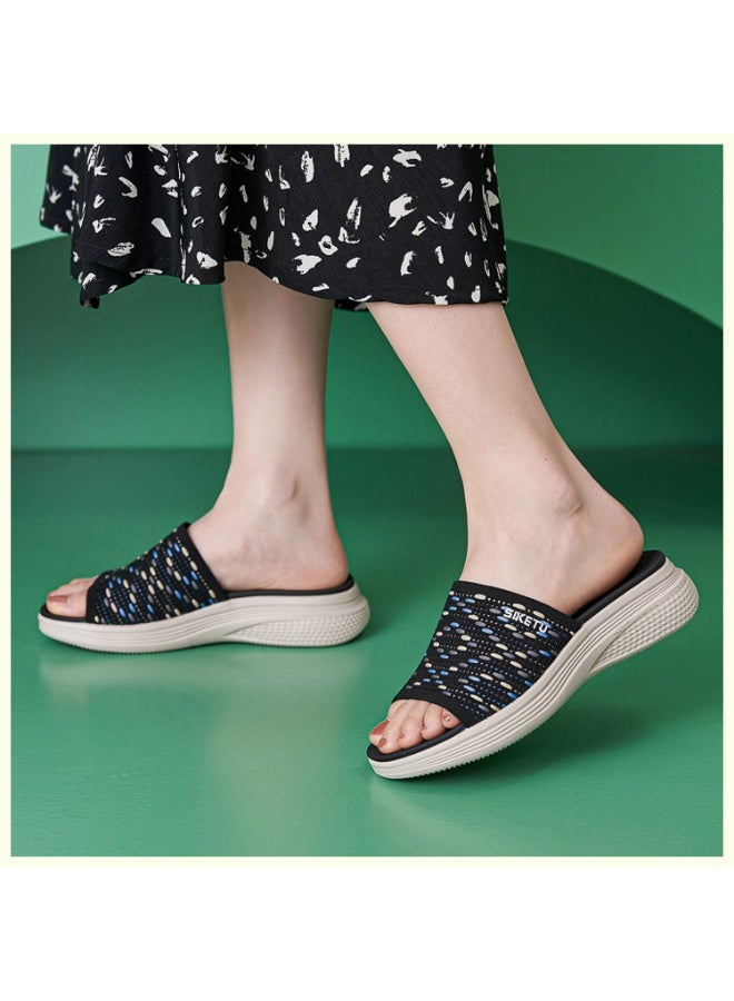 NIBEMINENT Thick Bottom Lightweight Anti-slip Comfortable Casual  Sports Slippers Women's Slip-On Shoes  - Image 4