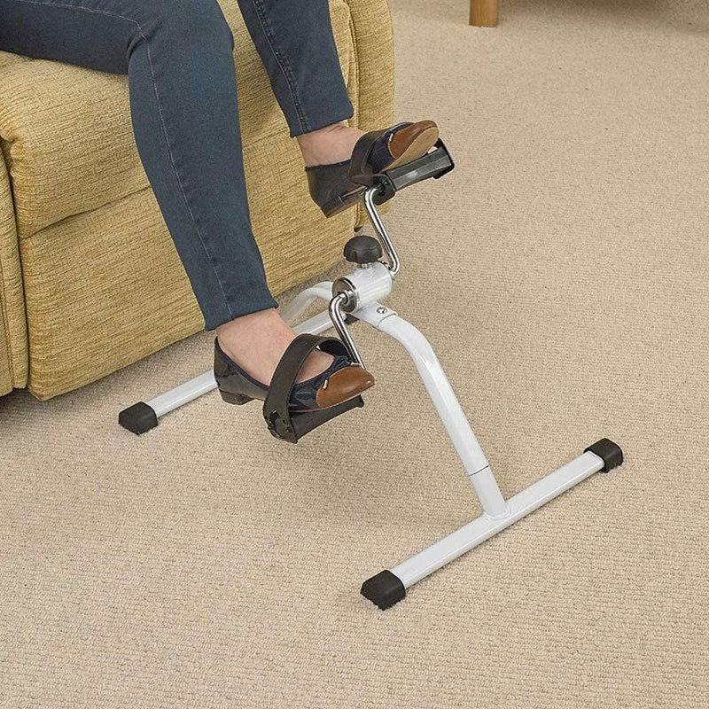 TIMA Pedal Exerciser Portable Mini Bike Non Skid Cycle Aid with Adjustable Footstraps Resistance Ab Care King Toner - Image 2