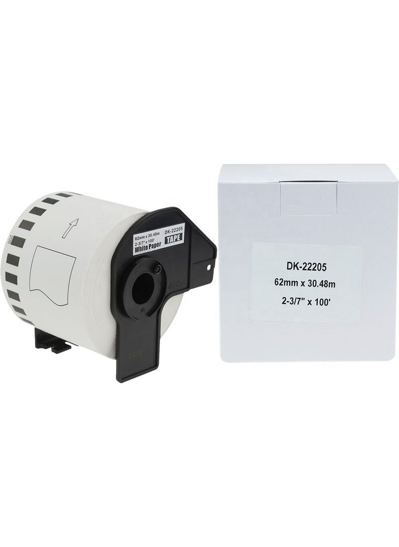 Goink - Brother QL-1060N DK-22205 62MM Continuous Form Thermal Label, 30 Meters (Equivalent) - Image 1