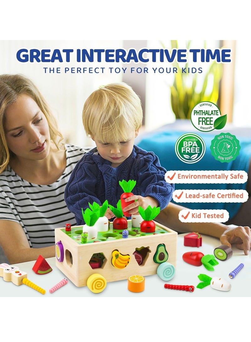 Early Development Toys, Montessori Wooden Educational Toys for Boys Girls, Shape Sorting Size Matching Toys Gifts for Kids, Wood Preschool Learning Fine Motor Skills Game - Image 4