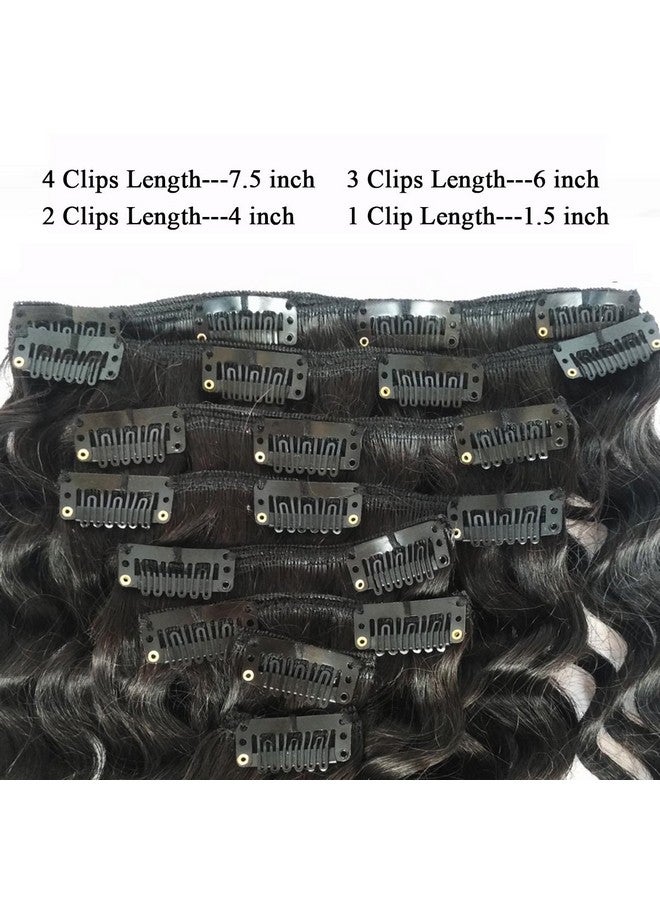 Doren Deep Curly Clip In Human Hair Extensions For Women 8Pcs 20Clips 120G 8A Virgin Remy Brazilian Wavy Curly Hair Natural Color 16 Inches - Image 3