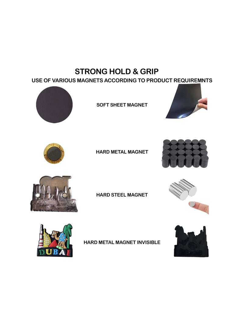 Souvenir Souq Premium Steel Dubai Skyline Fridge Magnet with bottle opener - Image 3