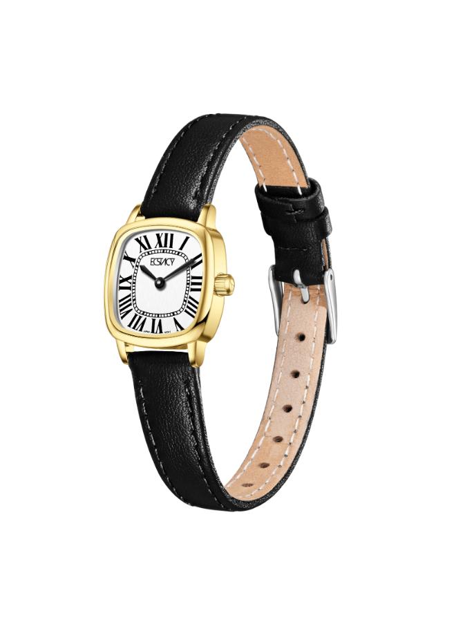 ECSTACY Women's Leather Analog Watch E25502-GLBW - 21mm mm - Image 2