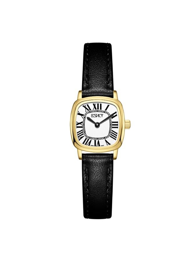 ECSTACY Women's Leather Analog Watch E25502-GLBW - 21mm mm - Image 1