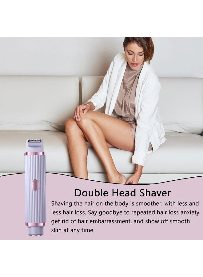Generic SAFENHAND Bikini Trimmer Electric Hair Removal for Women 2 in 1 Rechargeable Lady Shaver Pubic Hair Groomer Body Razor Painless IPX7 Waterproof (Pink) - Image 2