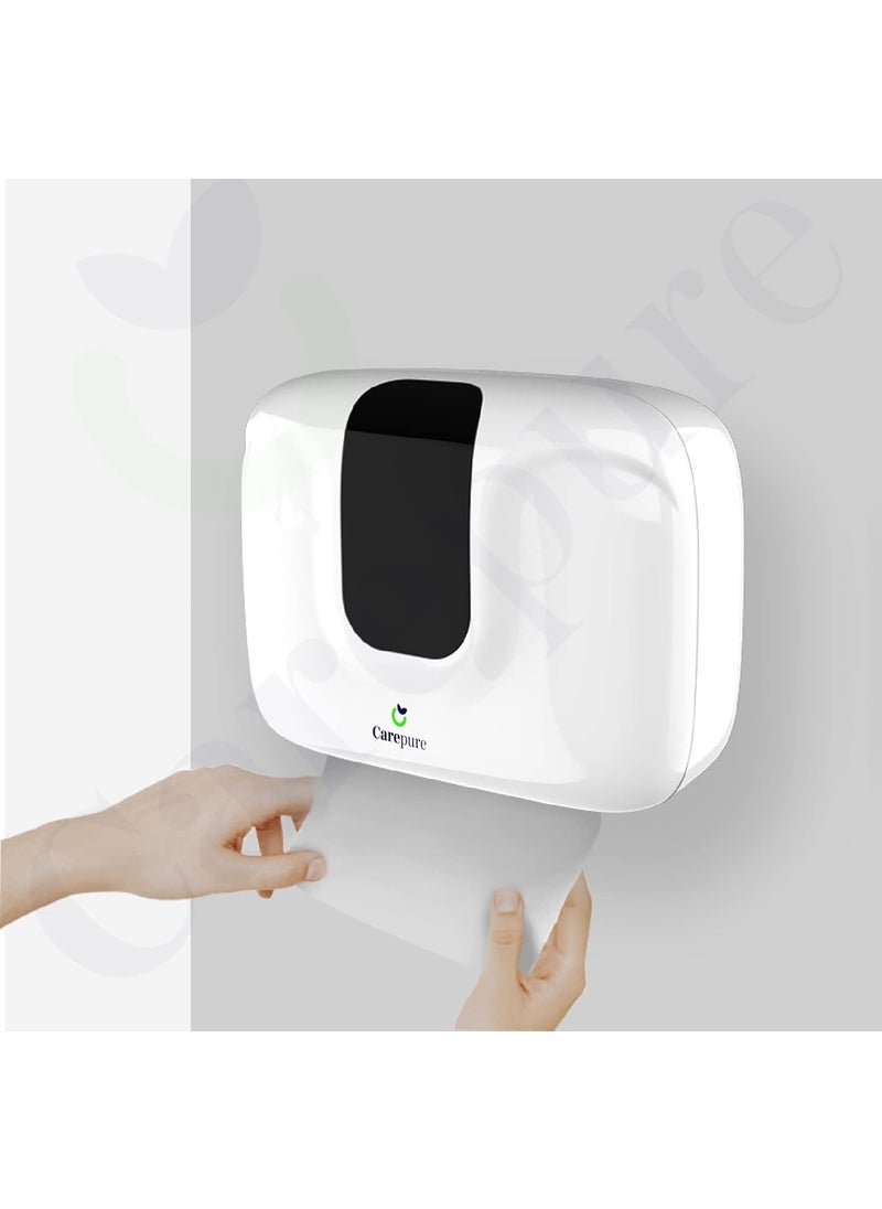 Carepure - Carepure MFold Tissue Paper Towel Holder Dispenser M N Z Multi Fold Tissue Paper Holder Dispenser Free with 2 Packet MFold Tissue Refill - Image 1