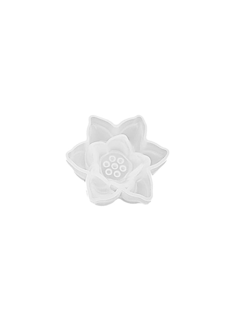 GGOOT Lotus Candle Silicone Mold - Lotus-Shape Chocolate Cookie Candy Fondant Baking Mould | Mirror Flower Shape Candy Fondant Chocolate Baking Molds for DIY Wax Craft Home Decoration  - Image 1