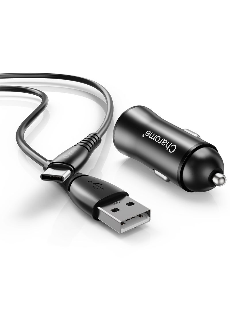 Charome Car Charger Set Type C Fast Charging, Stable Metal Build, Dual Port, Smart IC Technology, Compact Design, Overcharge Protection, Universal Compatibility, LED Indicator, Anti-Slip, Heat Dissipation - Image 5