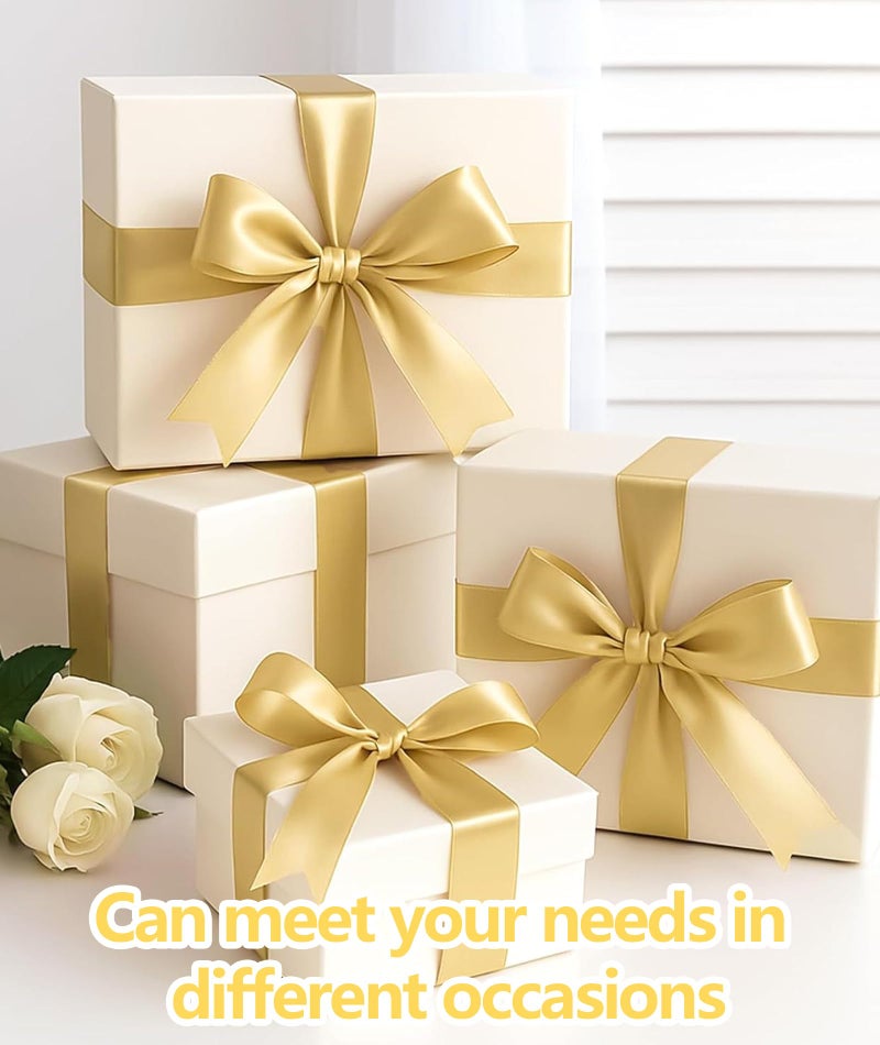 VayuSrot Ribbon Roll, Roll 4cm Wide Golden Satin Ribbon for Gift Wrapping, Party Decorations, Wedding Crafts, DIY Projects, 22 Meters Long - Image 5