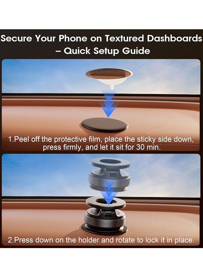 فيب هوم حامل الهاتف المغناطيسي القوي للسيارة ، فوق الفراغ كوب امتصاص الهاتف جبل حاملات الهاتف الخلوي 360 درجة لملحقات السيارة الخاصة بك لآيفون 16 15 14 13 12 أندرويد - Image 3