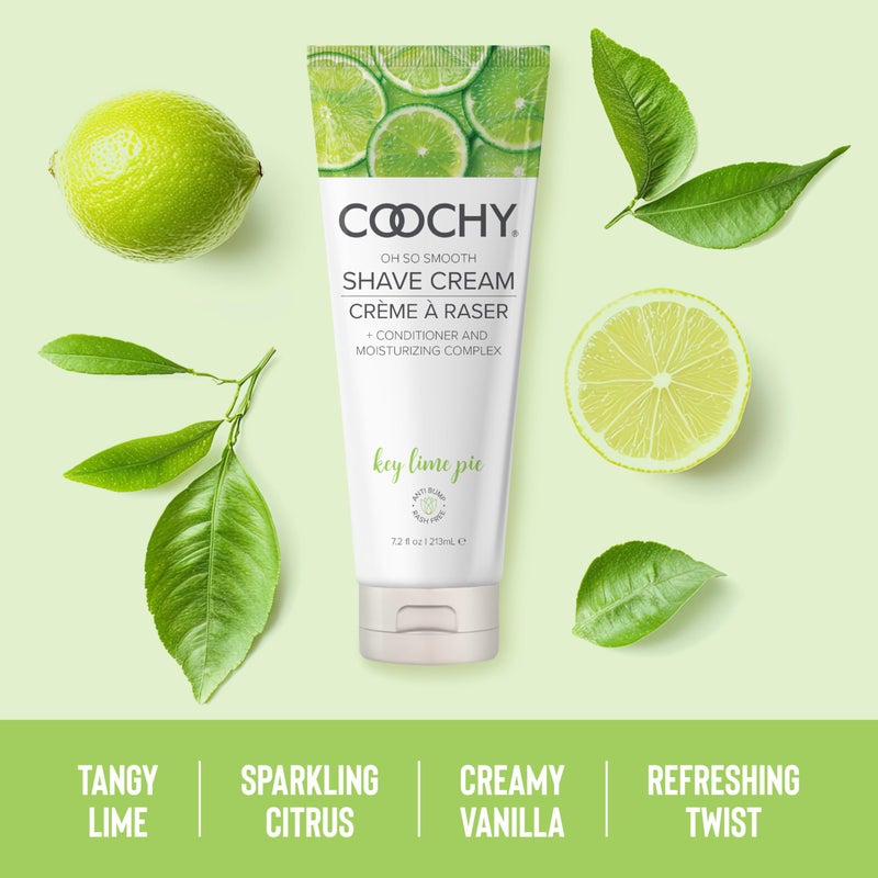 Coochy Shave Cream - Moisturizing Shave Lotion - Gentle Intimate Shaving Cream - For Bikini Area, Underarms, Legs & More - Rash-Free, Hydrating Formula - Key Lime Pie, 32 oz - Image 5