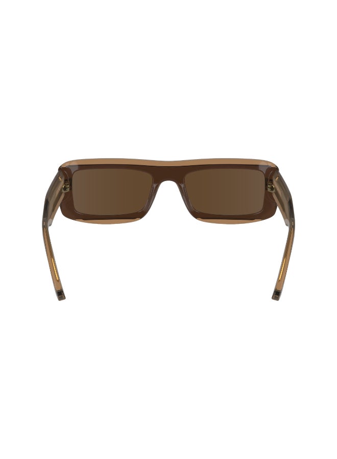 CALVIN KLEIN نظارات شمسية كاملة الإطار من أسيتات كالفن كلاين CK24503S 5121 (278) بني فاتح - Image 4