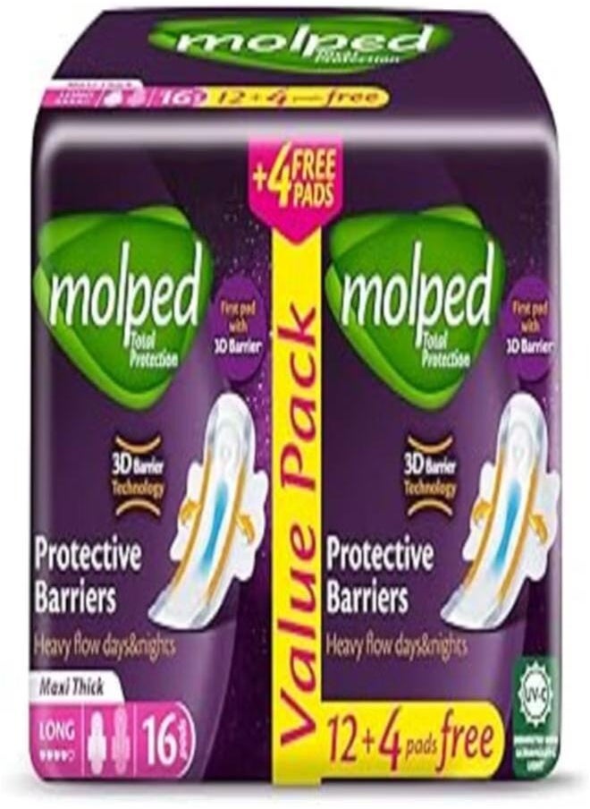 Molped Ultra Thin Long Pads 16pcs 