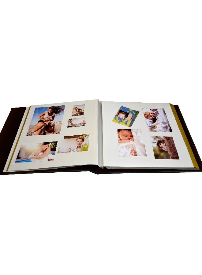 ZOVIEW Magnetic Self-Stick Page Photo Album, Family Album, Leather Cover, Hand Made DIY Albums Holds 3x5, 4x6, 5x7, 6x8,8x10 Photos A52035 (Red Brown, Large) - Image 2