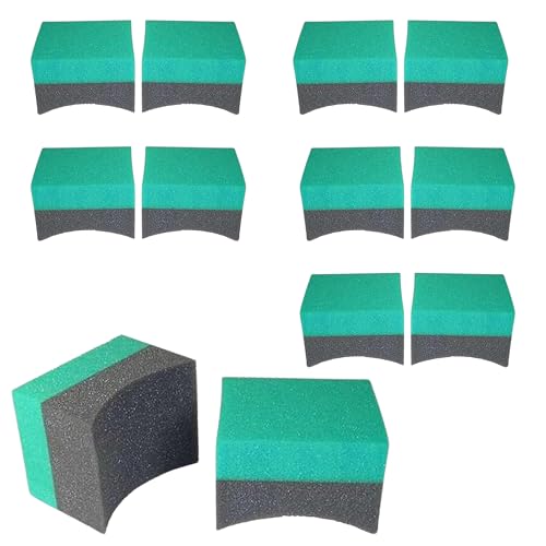 Hi-Tech Tire Dressing Applicator 12 Pack - Durable and Reusable, Contoured Tire Shine and Dressing Sponge for Your Car's Wheels - Image 1