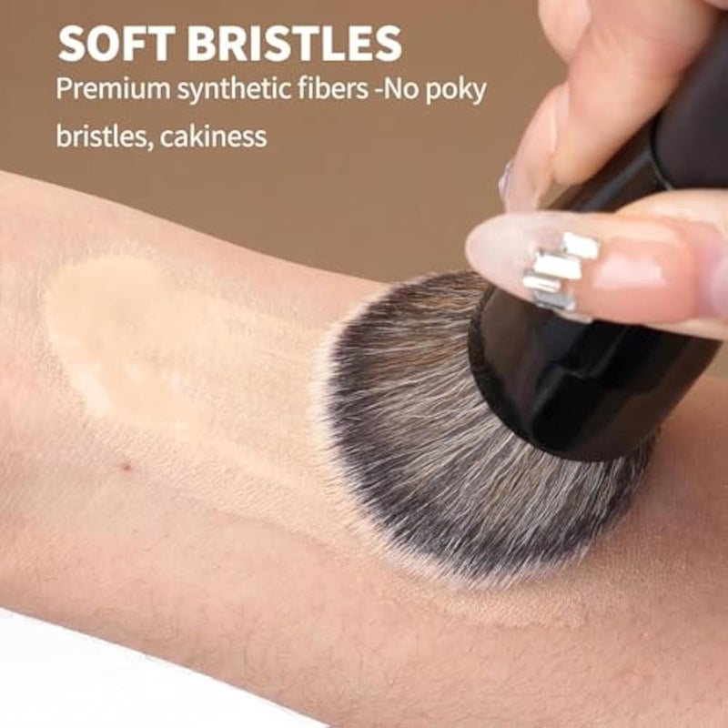 Cosmetics Loose Powder Brush - Synthetic Powder Foundation Brush for Blush & Foundation Makeup Blending - Cruelty Free - Image 4
