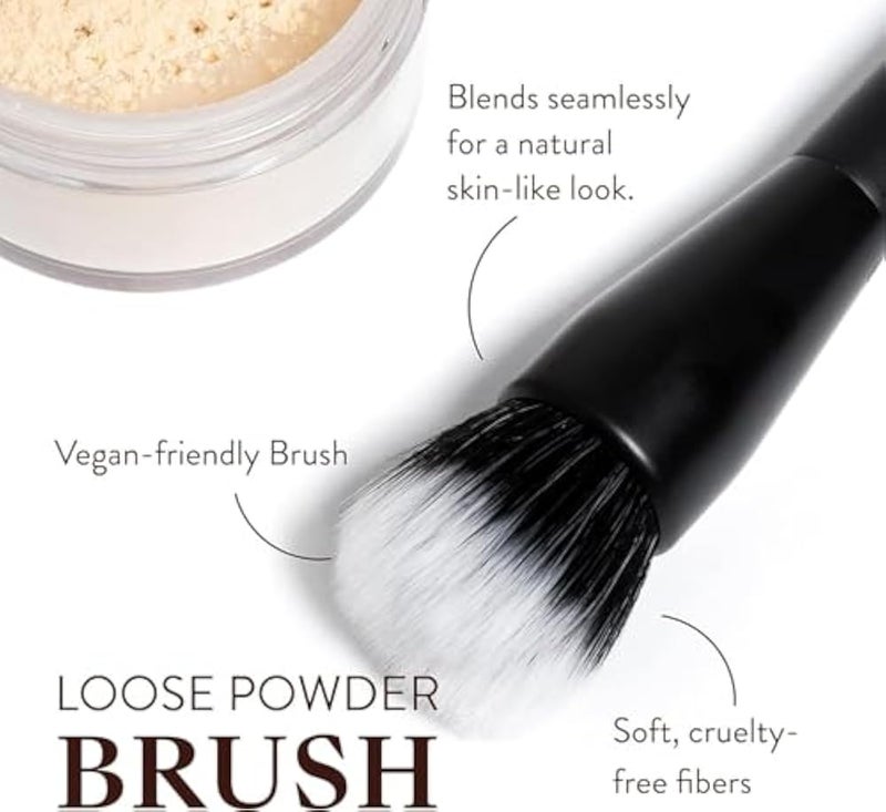 Cosmetics Loose Powder Brush - Synthetic Powder Foundation Brush for Blush & Foundation Makeup Blending - Cruelty Free - Image 1