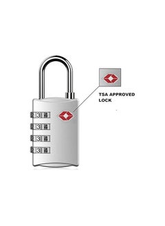 amazing.EGP TSA Zinc Alloy Metal Lock for Backpack & Luggage with 4 Digit Password Steel Padlock Travel Lock for Suitcases & Baggage - Silver - 2725499785341  - Image 4