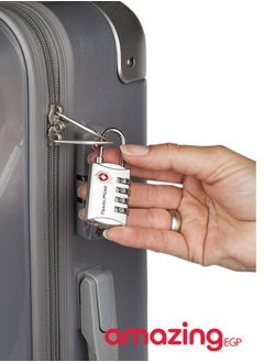 amazing.EGP TSA Zinc Alloy Metal Lock for Backpack & Luggage with 4 Digit Password Steel Padlock Travel Lock for Suitcases & Baggage - Silver - 2725499785341  - Image 2