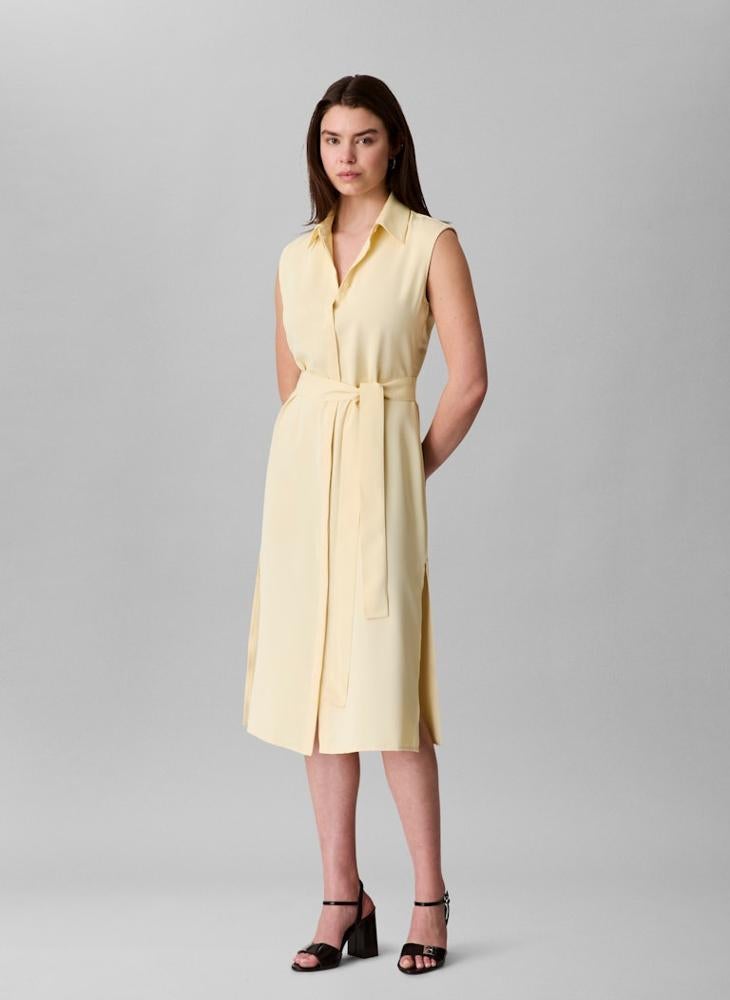 Tie Waist Side Slit