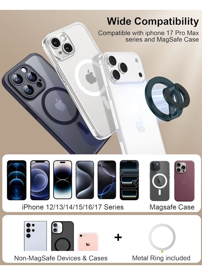 MagSafe Phone Grip Holder Dual-Sided Magnetic Finger Ring Adjustable Kickstand Loop for for iPhone 17 Pro Max/17 Pro/Air/17/16 Pro/15/14/13/12（Green） - Image 5