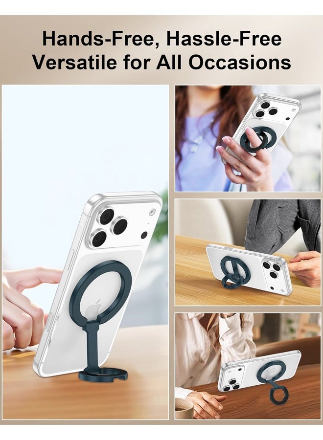 MagSafe Phone Grip Holder Dual-Sided Magnetic Finger Ring Adjustable Kickstand Loop for for iPhone 17 Pro Max/17 Pro/Air/17/16 Pro/15/14/13/12（Green） - Image 4