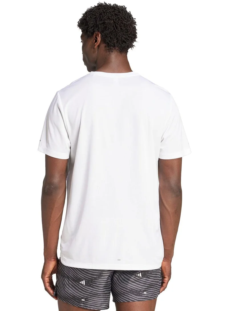 اديداس تيشيرت أدي  أبيض بأكمام قصيرة للرجال