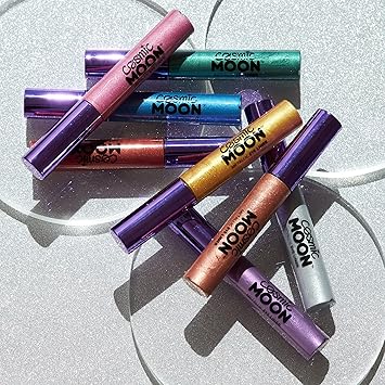 Cosmic Moon Metallic Eyeliner Cosmic Moon Make up Eye Liner Pearl Shimmer Eye Shadow Set of 6 - Image 4