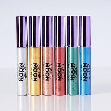 Cosmic Moon Metallic Eyeliner Cosmic Moon Make up Eye Liner Pearl Shimmer Eye Shadow Set of 6 - Image 2