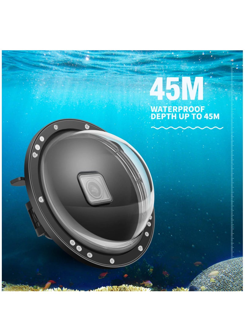 Dual-Handle Stabilizer Grip Dome Port for GoPro Hero 9/10 Action Camera-Overall Design, Convenient Operation, Waterproof up to 45M/147ft