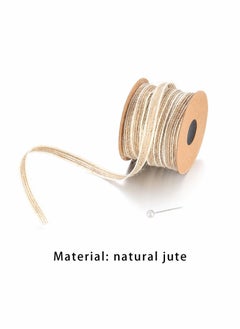 Excefore Jute Hessian Ribbon, Natural Burlap Ribbon Bundle, Jute Ribbon for DIY Crafts Gift Packaging Wedding Decoration 4 Rolls  - Image 3