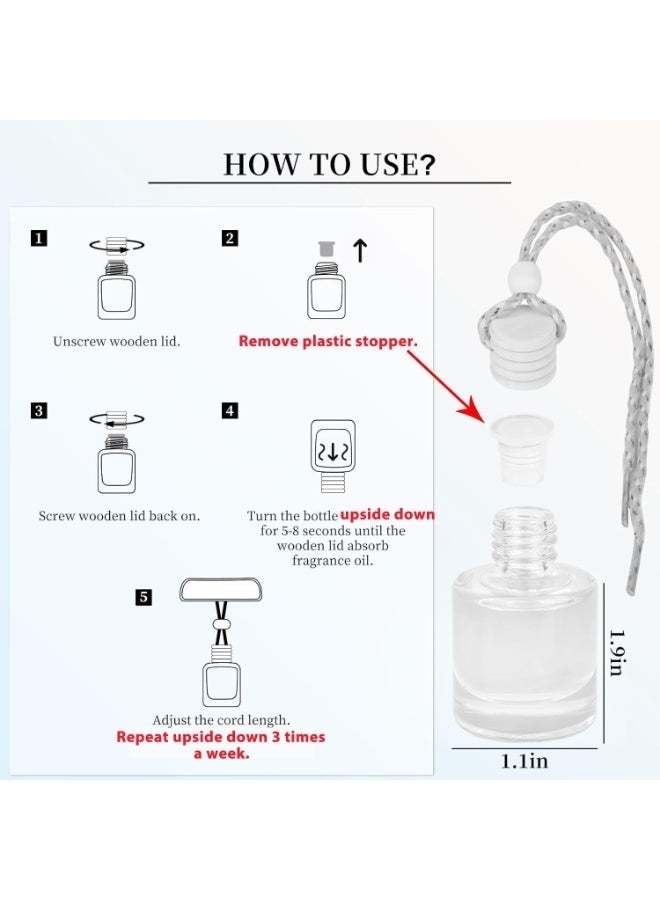 SODANEED Car Air Freshener Hanging 2 Bottle, Essential Oil Diffuser for Car, Car Air Freshener Cute, Long Lasting Air Freshener for Car, air Fresheners for Women Men, Air Diffusers - Image 3