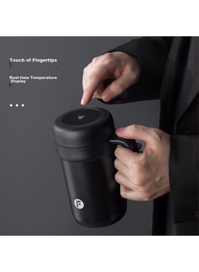 Tomimitsu Fuguang Insulated Mug, 316 Stainless Steel, Smart Temperature Display, High-end Large Capacity, Office Water Cup, Keeps Cold, Desktop Gift, 580ml - Image 3