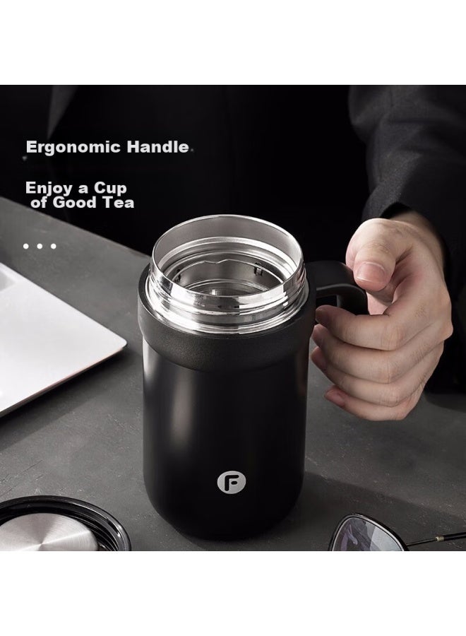 Tomimitsu Fuguang Insulated Mug, 316 Stainless Steel, Smart Temperature Display, High-end Large Capacity, Office Water Cup, Keeps Cold, Desktop Gift, 580ml - Image 2