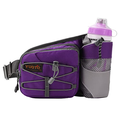 YUOTO Waist Pack with Water Bottle Holder for Running Walking Hiking Hydration Belt - Image 1