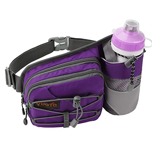 YUOTO Waist Pack with Water Bottle Holder for Running Walking Hiking Hydration Belt - Image 2