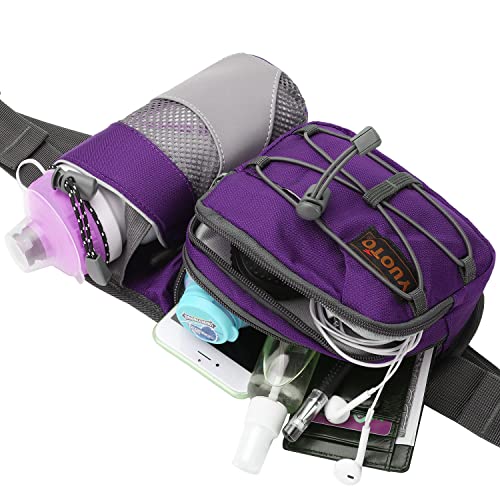 YUOTO Waist Pack with Water Bottle Holder for Running Walking Hiking Hydration Belt - Image 3