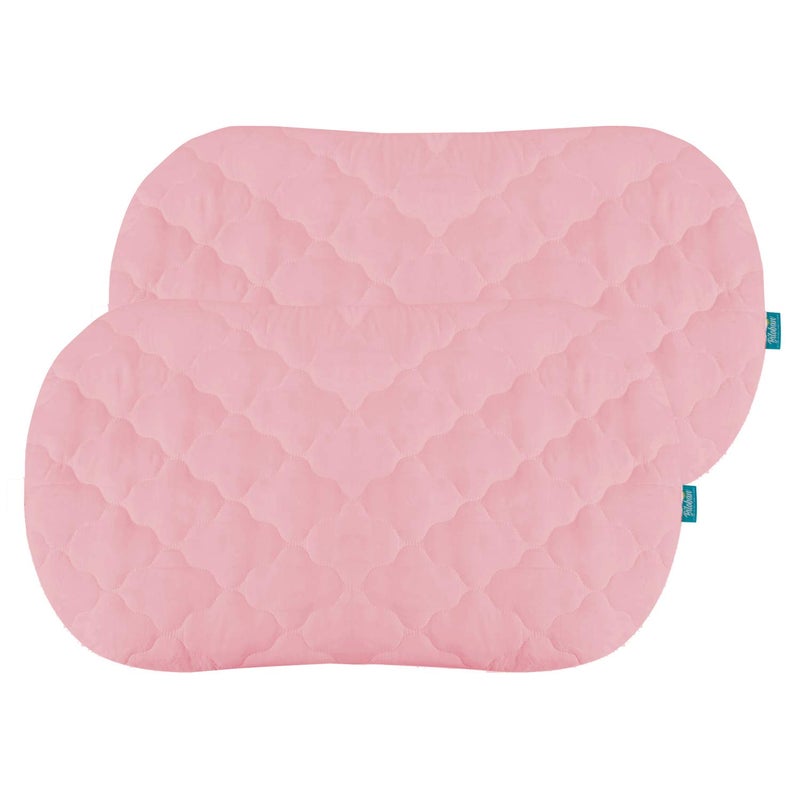 Biloban Bassinet Mattress Cover Compatible with Halo Bassinest Swivel Sleeper Bassinet Mattress Pad, 2 Pack, Microfiber, Waterproof and Soft, Pink - Image 1