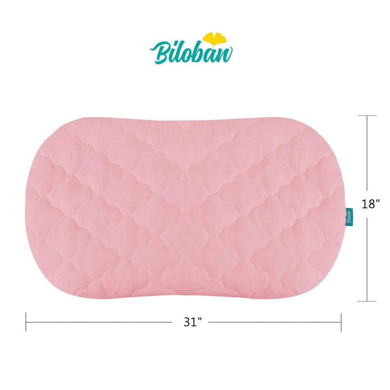 Biloban Bassinet Mattress Cover Compatible with Halo Bassinest Swivel Sleeper Bassinet Mattress Pad, 2 Pack, Microfiber, Waterproof and Soft, Pink - Image 5