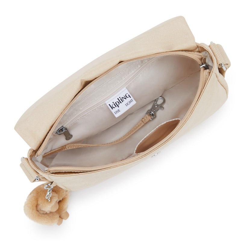 kipling Earthbeat S Sparkled Beige Small Crossbody - Image 3